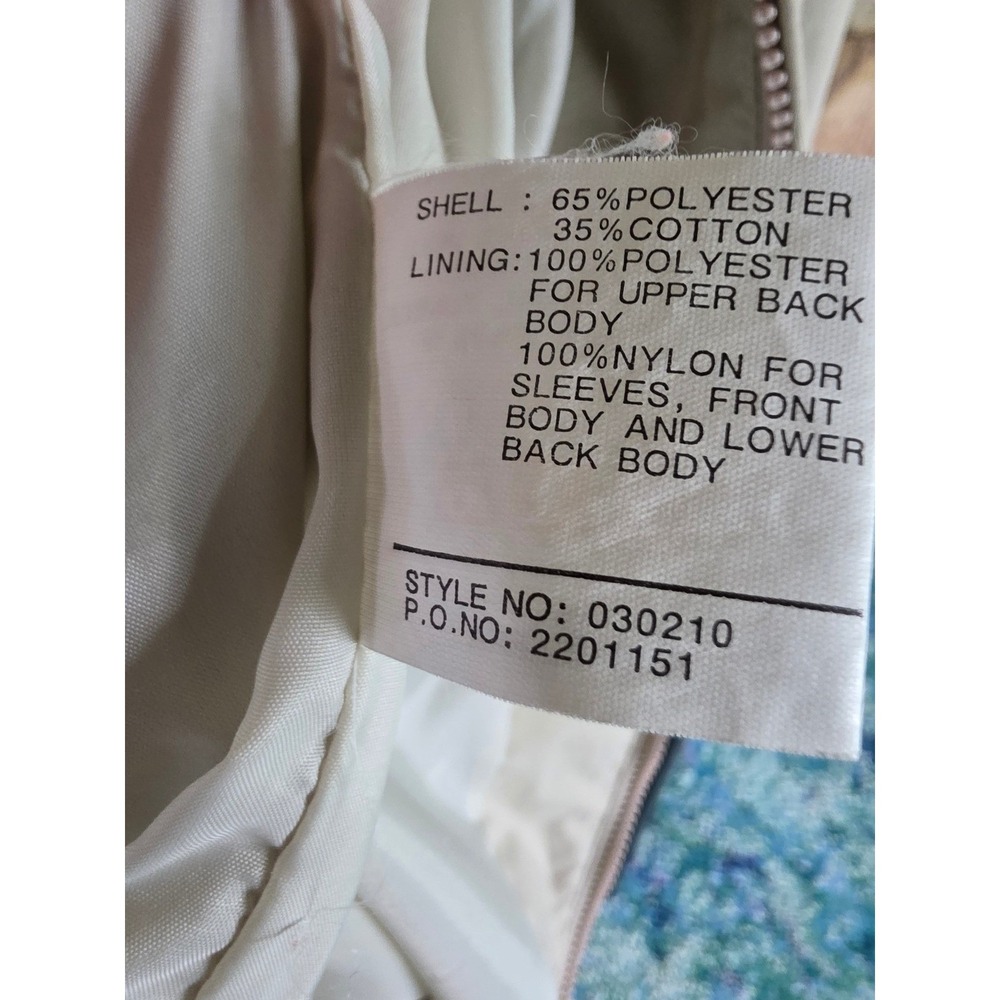 Pacific Trail Womens Khaki Tan Full Zip Lightweight Utility Jacket Size L 030210 - Picture 4 of 10